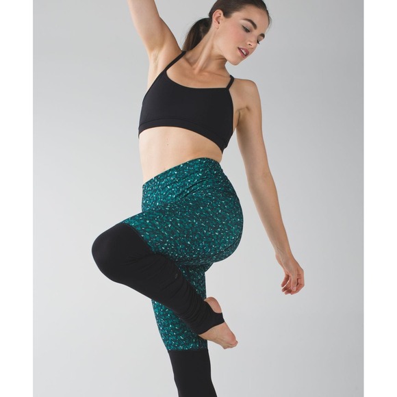 Lululemon Wunder Under Pant Stirrup Leggings Size 8 Forage Teal W5K68S - Picture 1 of 16